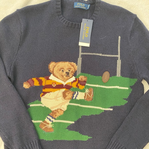 ralph lauren kicker bear sweater